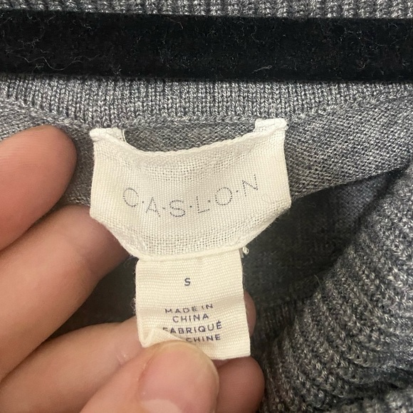 Caslon grey off the shoulder cowl neck wool blend sweater - Picture 5 of 6